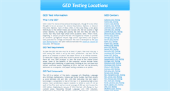 Desktop Screenshot of gedtestinglocations.com